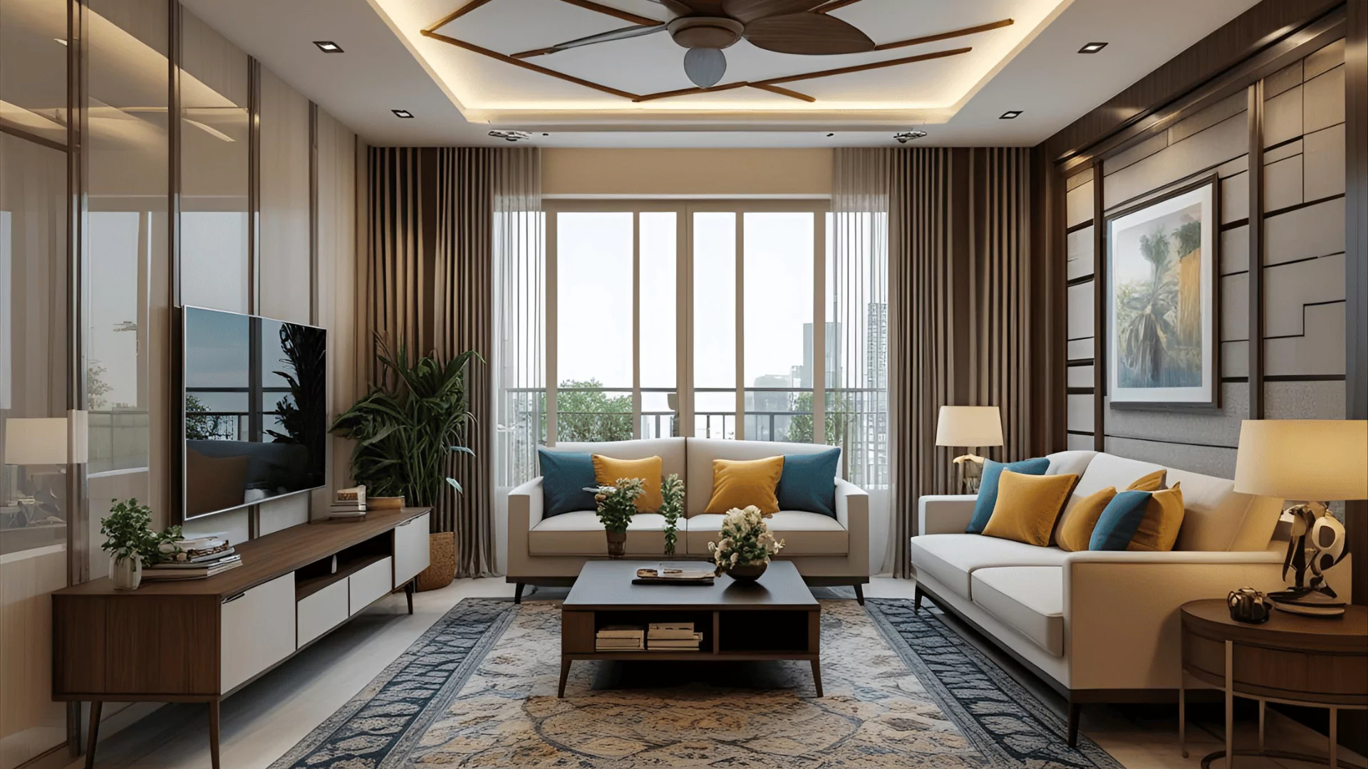 Compact 1.5 BHK Interior - Nyati Elan, Wagholi